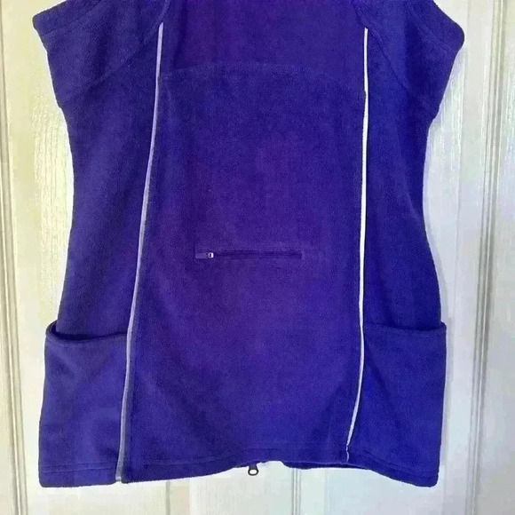 Calvin Klein Purple Women Fleece Active Vest With Zipper Pocket Size Small - Picture 6 of 8